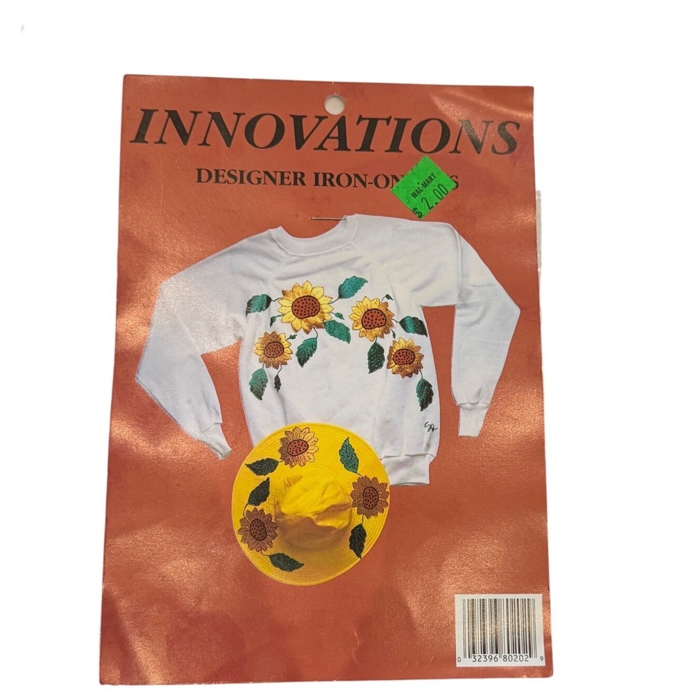 Vintage 1992 Innovations Sunflower Iron On Transfer Kit Stan Rising Co DIY Craft